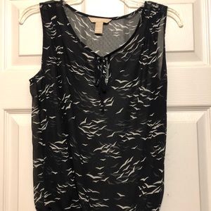 Printed Sheer Drapey tank
